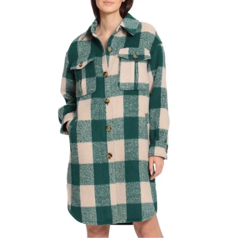 Avec Les Filles Green Checkered Jacket